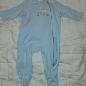 Little Me Light Blue Baby Romper
